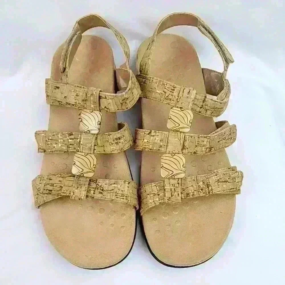 Vionic Amber Tan Cork Sandal sz 10 - Picture 8 of 14
